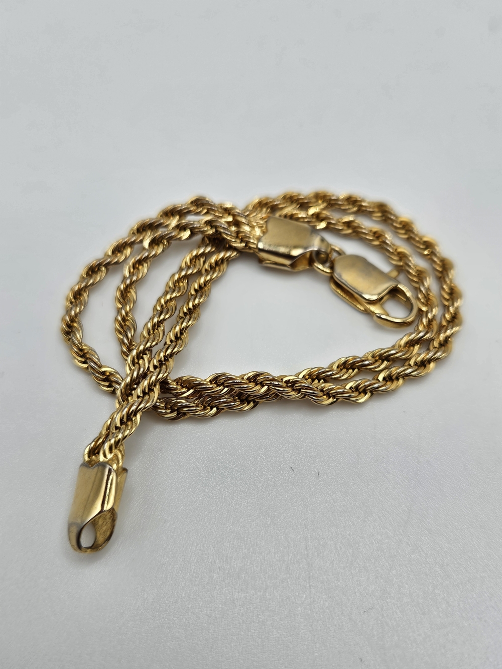 Vintage Gold Plated Double Strand Rope Bracelet Unisex